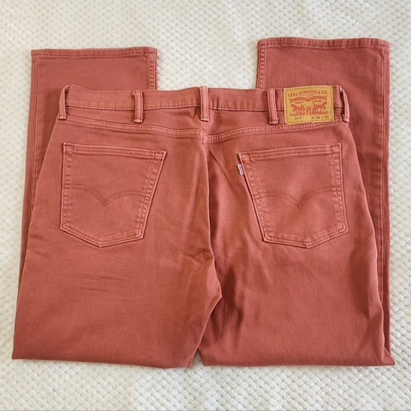 LEVIS 514  MENS JEANS SIZE W38 L30 BURNT ORANGE COLOR - Picture 2 of 12